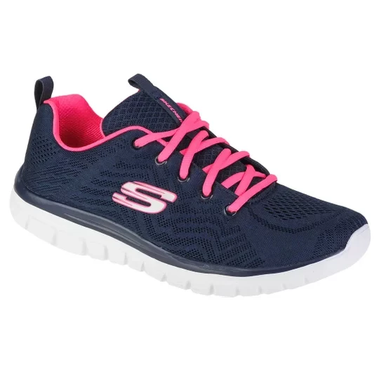Zdjęcie produktu Skechers Graceful - Get Connected 12615-NVHP, Damskie, Granatowe, buty sneakers, przewiewna siateczka, rozmiar: 36