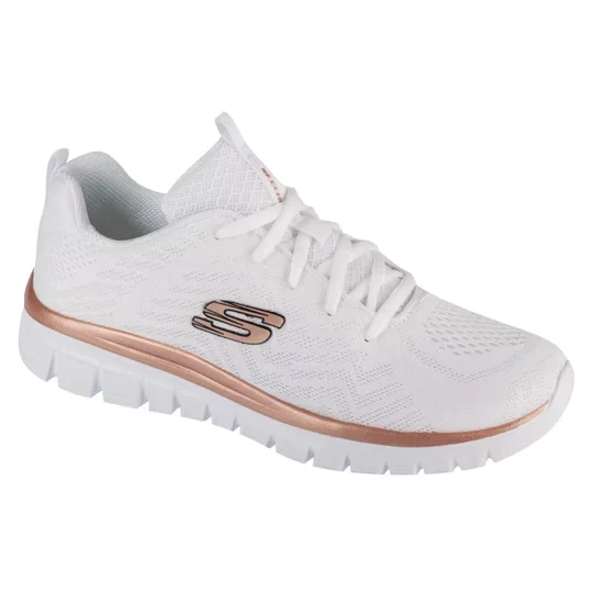 Zdjęcie produktu Skechers Graceful - Get Connected 12615-WTRG, Damskie, Białe, buty sneakers, przewiewna siateczka, rozmiar: 37