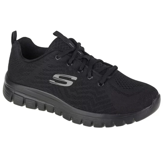 Zdjęcie produktu Skechers Graceful - Get Connected 12615W-BBK, Damskie, Czarne, buty sneakers, przewiewna siateczka, rozmiar: 36