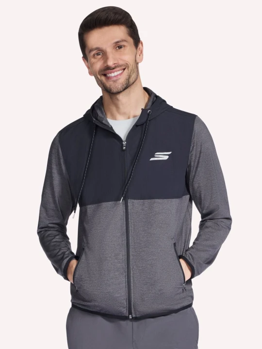 Zdjęcie produktu Skechers Harry Kane Weekend Full Zip bluza z kapturem - Czarny / Grafitowy
