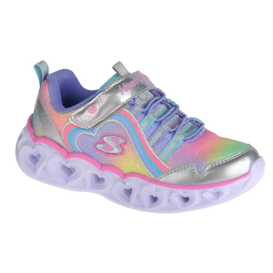 Zdjęcie produktu Skechers Heart Lights-Rainbow Lux 302308L-SMLT, Dla dziewczynki, Szare, buty sneakers, tkanina, rozmiar: 29