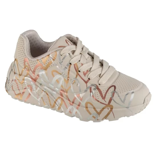 Zdjęcie produktu Skechers JGoldCrown: Uno Lite - Metallic 314067L-NTMT, Dla dziewczynki, Białe, buty sneakers, skóra syntetyczna, rozmiar: 29