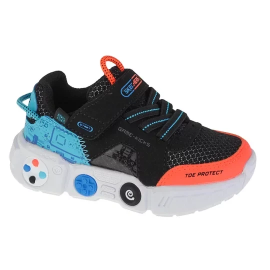 Zdjęcie produktu Skechers Lil Gametronix 402262N-BKMT, Dla chłopca, Czarne, buty sneakers, tkanina, rozmiar: 21
