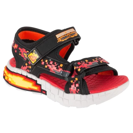Zdjęcie produktu Skechers Mega-Splash 4K 402161L-BKRD, Dla chłopca, Czarne, sandały, tkanina, rozmiar: 28