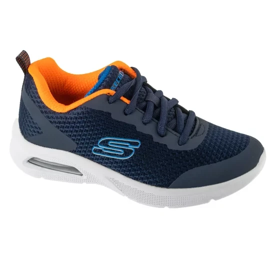 Zdjęcie produktu Skechers Microspec Max - Kaptix 403819L-NVOR, Dla chłopca, Granatowe, buty sneakers, tkanina, rozmiar: 33, 5