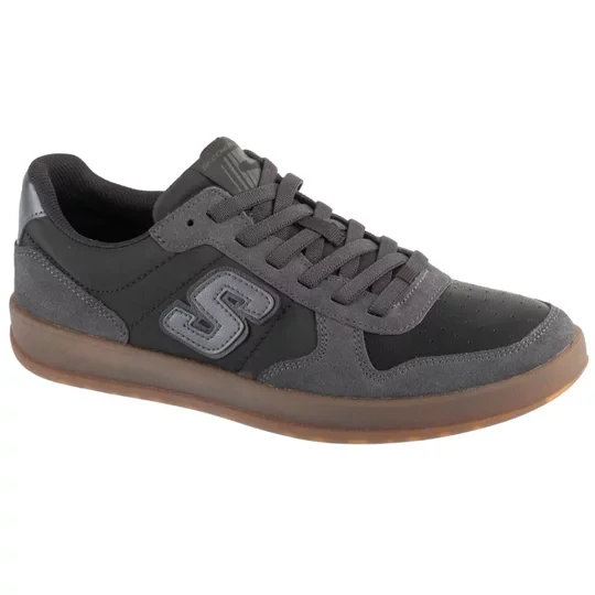 Zdjęcie produktu Skechers New Wave Cup - Calven 210961-BKGY, Męskie, Czarne, buty sneakers, skóra zamszowa, rozmiar: 42, 5