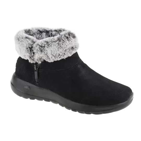 Zdjęcie produktu Skechers On The Go Joy-Savvy 144003-BKGY, Damskie, Czarne, buty zimowe, skóra zamszowa, rozmiar: 36
