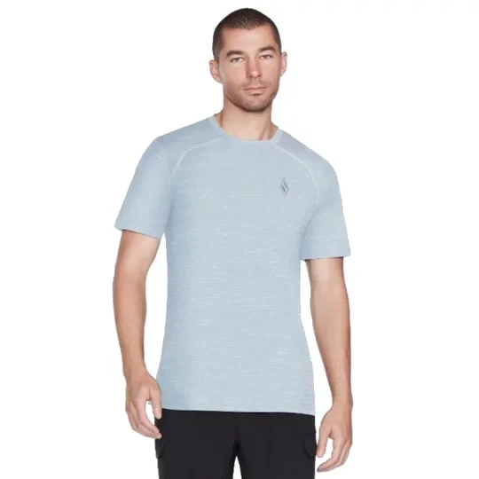 Zdjęcie produktu Skechers On the Road Tee M2TS209-LTBL, Męskie, Niebieskie, t-shirty, poliester, rozmiar: M