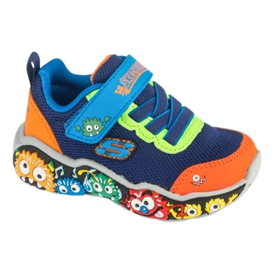 Zdjęcie produktu Skechers Play Scene 407312N-NVMT, Dla chłopca, Granatowe, buty sneakers, tkanina, rozmiar: 21