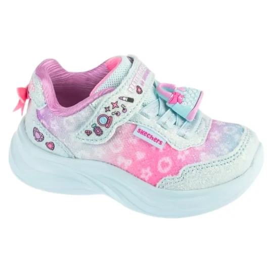 Zdjęcie produktu Skechers Power Jams 2.0 302199N-AQMT, Dla dziewczynki, Niebieskie, buty sneakers, syntetyk, rozmiar: 21