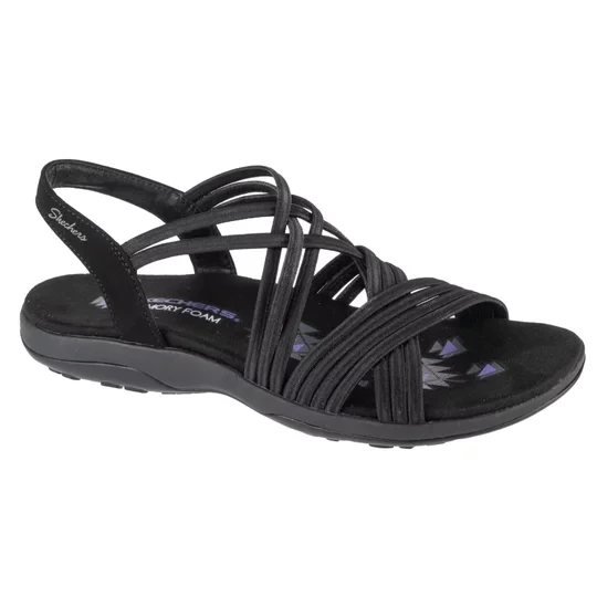 Zdjęcie produktu Skechers Reggae Slim - Sunnyside 163185-BBK, Damskie, Czarne, sandały, tkanina, rozmiar: 36