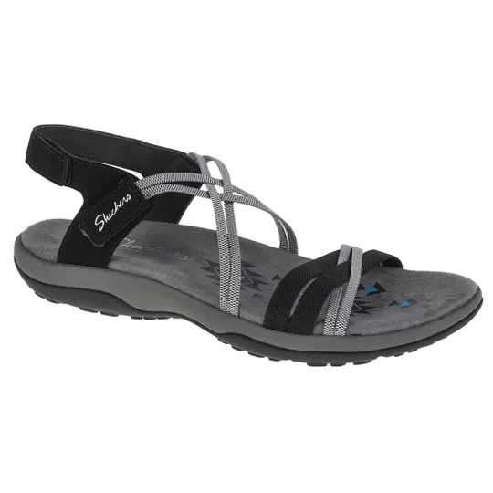 Zdjęcie produktu Skechers Reggae Slim–Takes Two 163112-BKCC, Damskie, Czarne, sandały, syntetyk, rozmiar: 38