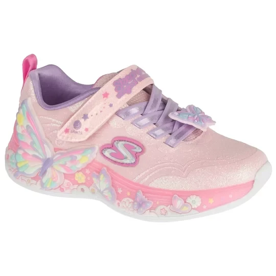 Zdjęcie produktu Skechers S-Lights: Butterfly Bliss 303065L-LPMT, Dla dziewczynki, Różowe, buty sneakers, tkanina, rozmiar: 33