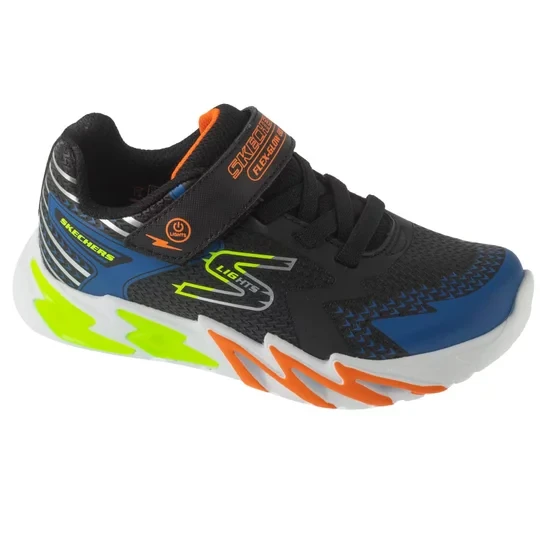 Zdjęcie produktu Skechers S-Lights: Flex-Glow Bolt 400138L-BKBL, Dla chłopca, Czarne, buty sneakers, syntetyk, rozmiar: 27