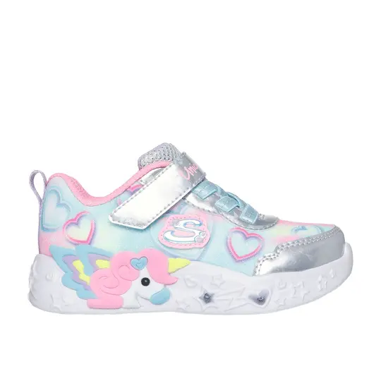 Zdjęcie produktu Skechers S-Lights: Unicorn Charmer - Lil Heart Sparkles - Srebrny / Wielokolorowy