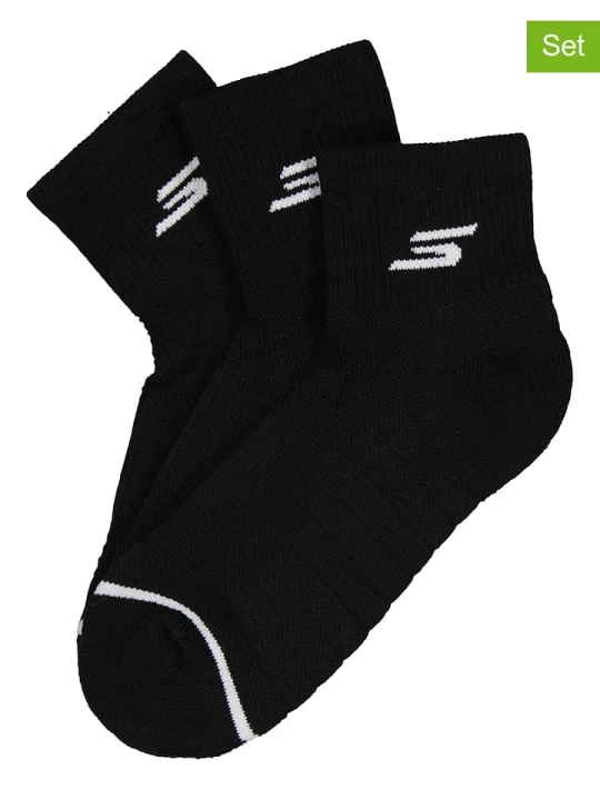 Zdjęcie produktu Skechers Skarpety (3 pary) w kolorze czarnym rozmiar: 39-42