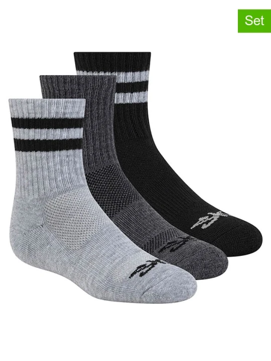 Zdjęcie produktu Skechers Skarpety (3 pary) w kolorze szaro-czarno-antracytowym rozmiar: 21-26