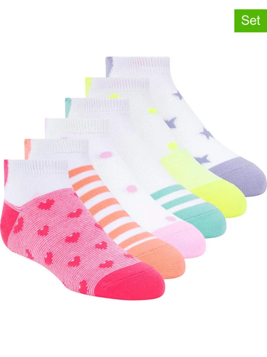 Zdjęcie produktu Skechers Skarpety (6 par) w kolorze białym ze wzorem rozmiar: 27-30