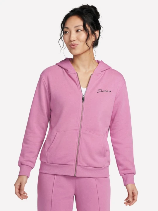 Zdjęcie produktu Skechers SKECH SWEATS Signature Full Zip bluza z kapturem - Rozany