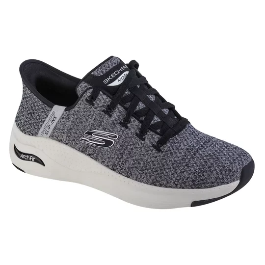 Zdjęcie produktu Skechers Slip-Ins Arch Fit - New Verse 232454-WBK, Męskie, Szare, buty sneakers, tkanina, rozmiar: 41