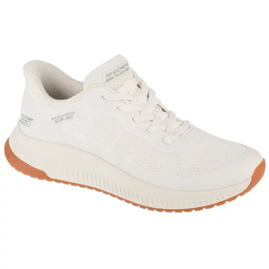 Zdjęcie produktu Skechers Slip-Ins: Bobs Squad 4 - Staple Look 117624-WHT, Damskie, Białe, buty sneakers, tkanina, rozmiar: 36