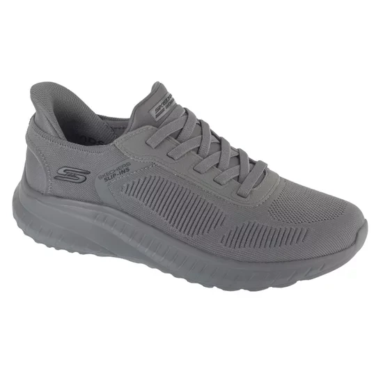 Zdjęcie produktu Skechers Slip-Ins: BOBS Squad Chaos - Solid Step 118312-DKGY, Męskie, Szare, buty sneakers, tkanina, rozmiar: 41