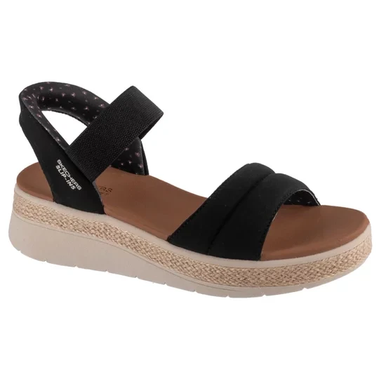 Zdjęcie produktu Skechers Slip-Ins: BOBS Sun Ray 114413-BLK, Damskie, Czarne, sandały, tkanina, rozmiar: 37