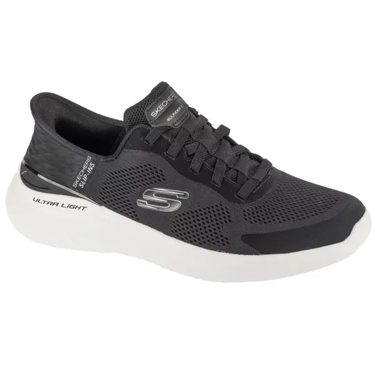 Zdjęcie produktu Skechers Slip-Ins: Bounder 2.0 - Emerged 232459-BKW, Męskie, Czarne, buty sneakers, przewiewna siateczka, rozmiar: 40