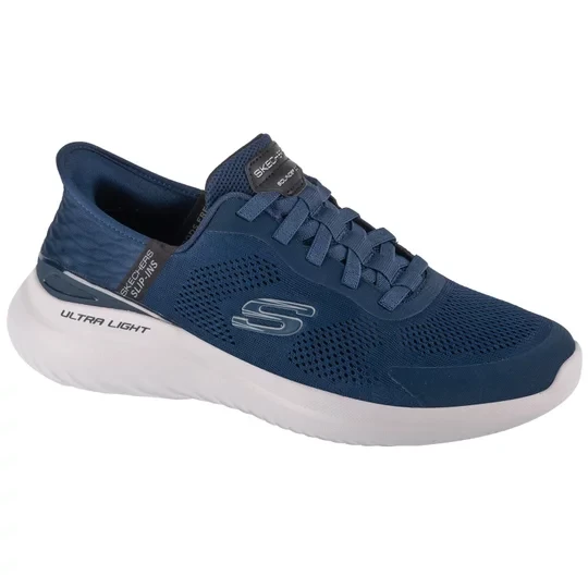 Zdjęcie produktu Skechers Slip-Ins: Bounder 2.0 - Emerged 232459-NVY, Męskie, Granatowe, buty sneakers, przewiewna siateczka, rozmiar: 41