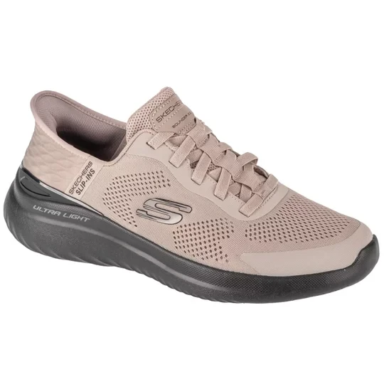 Zdjęcie produktu Skechers Slip-Ins: Bounder 2.0 - Emerged 232459-TPBK, Męskie, Beżowe, buty sneakers, przewiewna siateczka, rozmiar: 39