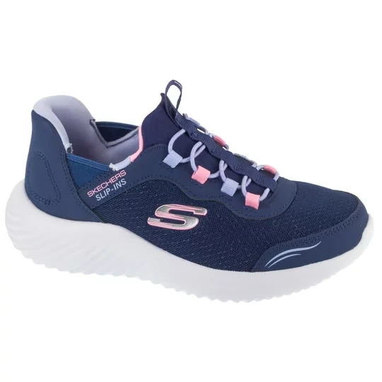 Zdjęcie produktu Skechers Slip-Ins: Bounder - Simple Cut 303585L-NVY, Dla dziewczynki, Granatowe, buty sneakers, tkanina, rozmiar: 28