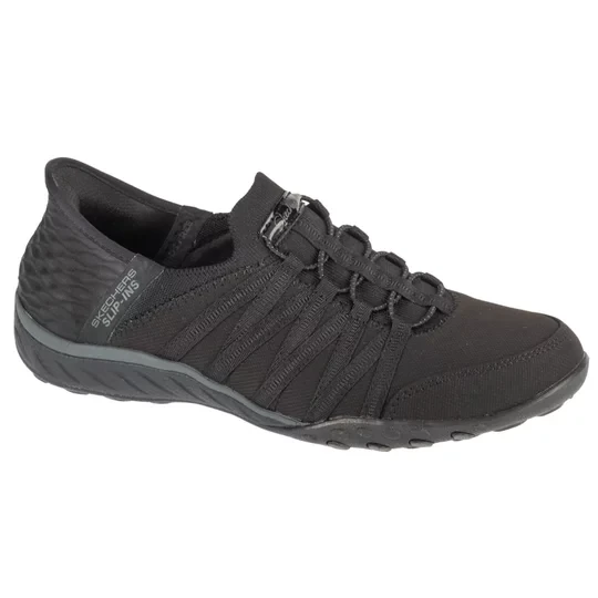 Zdjęcie produktu Skechers Slip-ins: Breathe Easy - Roll With Me 100593-BBK, Damskie, Czarne, buty sneakers, tkanina, rozmiar: 36