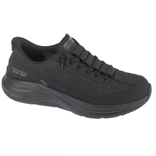 Zdjęcie produktu Skechers Slip-Ins: Contour Foam - Cozy 232619-BBK, Męskie, Czarne, buty sneakers, tkanina, rozmiar: 41