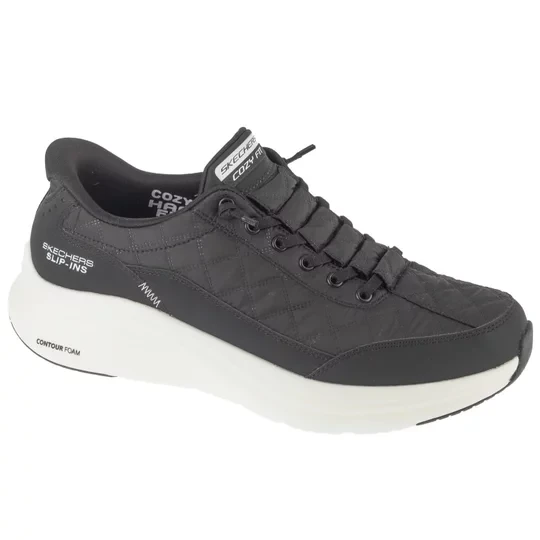 Zdjęcie produktu Skechers Slip-Ins: Contour Foam - Cozy 232619-BKW, Męskie, Czarne, buty sneakers, tkanina, rozmiar: 41