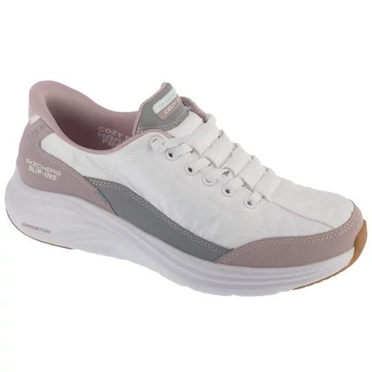 Zdjęcie produktu Skechers Slip-ins: Contour Foam - Cozy Fit 150404-WLV, Damskie, Białe, buty sneakers, tkanina, rozmiar: 36