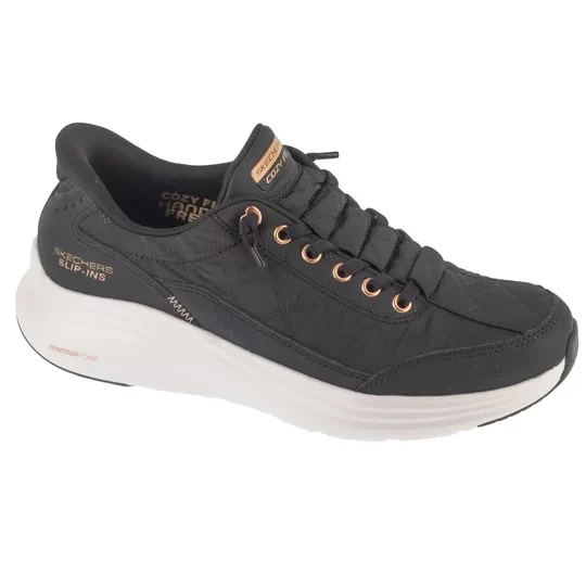 Zdjęcie produktu Skechers Slip-ins: Contour Foam - Golden Hour 150413-BKRG, Damskie, Czarne, buty sneakers, tkanina, rozmiar: 36