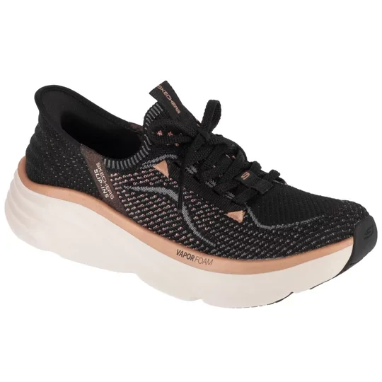 Zdjęcie produktu Skechers Slip-Ins: D'lux Vapor - Evening Glow 150584-BKRG, Damskie, Czarne, buty sneakers, tkanina, rozmiar: 36