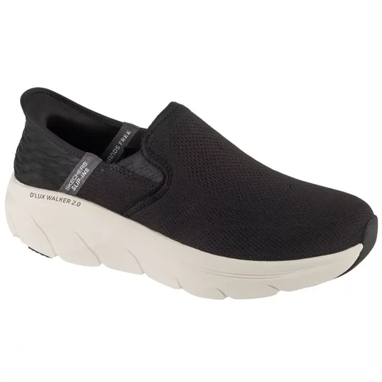 Zdjęcie produktu Skechers Slip-ins: D'Lux Walker 2.0 - Reeler 232463-BLK, Męskie, Czarne, buty sneakers, przewiewna siateczka, rozmiar: 41