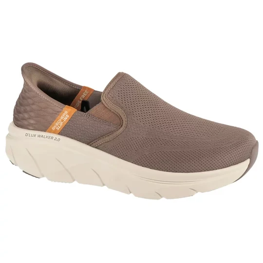 Zdjęcie produktu Skechers Slip-ins: D'Lux Walker 2.0 - Reeler 232463-BRN, Męskie, Brązowe, buty sneakers, przewiewna siateczka, rozmiar: 40