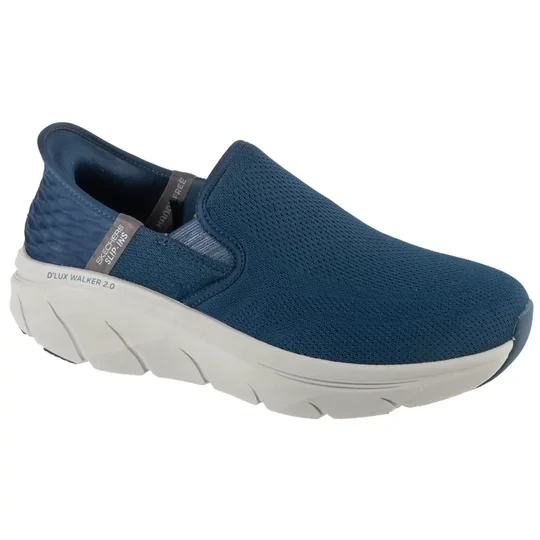 Zdjęcie produktu Skechers Slip-ins: D'Lux Walker 2.0 - Reeler 232463-NVY, Męskie, Granatowe, buty sneakers, przewiewna siateczka, rozmiar: 42
