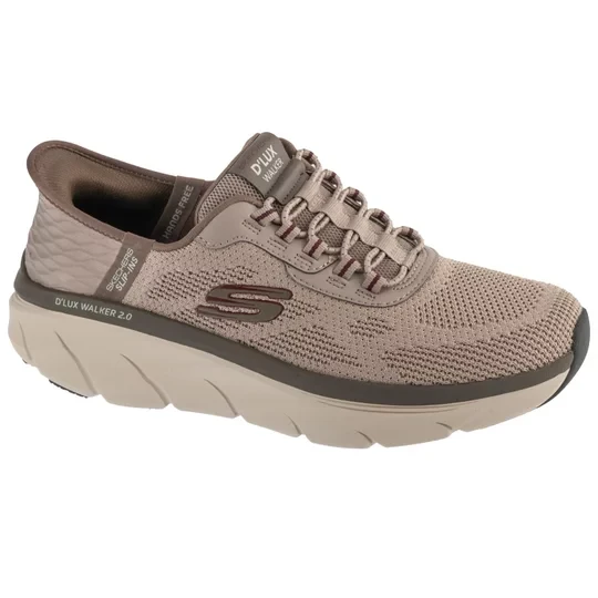 Zdjęcie produktu Skechers Slip-ins: D'Lux Walker 2.0 - Rezinate 232446-TPE, Męskie, Beżowe, buty sneakers, przewiewna siateczka, rozmiar: 41
