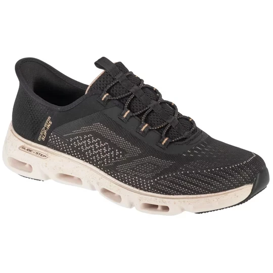 Zdjęcie produktu Skechers Slip-Ins: Glide-Step Gratify - Pace 104610-BKGD, Damskie, Czarne, buty sneakers, tkanina, rozmiar: 36