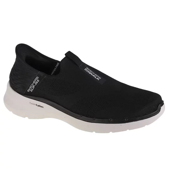 Zdjęcie produktu Skechers Slip-Ins: GO WALK 6 - Easy On 216278-BLK, Męskie, Czarne, buty sneakers, tkanina, rozmiar: 42, 5