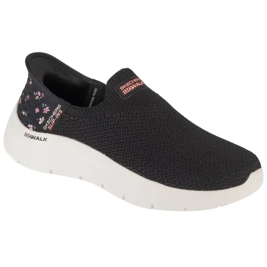 Zdjęcie produktu Skechers Slip-Ins: GO WALK Flex - Sunset Rose 124822-BKPK, Damskie, Czarne, buty sneakers, tkanina, rozmiar: 37