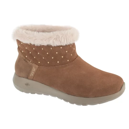Zdjęcie produktu Skechers Slip-Ins: On-The-Go Joy - Cozy Shimmer 144816-CSNT, Damskie, Brązowe, buty zimowe, skóra zamszowa, rozmiar: 36