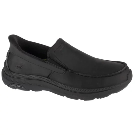 Zdjęcie produktu Skechers Slip-Ins: Pollard - Osgood 205334-BBK, Męskie, Czarne, buty sneakers, skóra naturalna, rozmiar: 41
