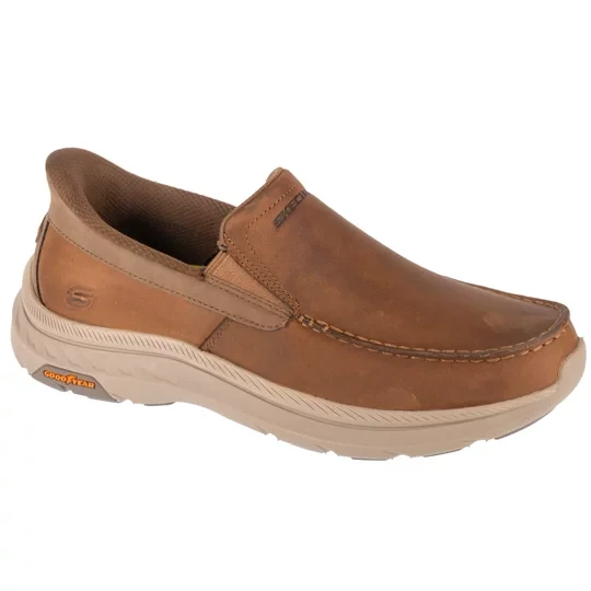 Zdjęcie produktu Skechers Slip-Ins: Pollard - Osgood 205334-DSRT, Męskie, Brązowe, buty sneakers, skóra naturalna, rozmiar: 39, 5