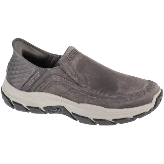 Zdjęcie produktu Skechers Slip-Ins Respected - Elgin 204810-CHAR, Męskie, Czarne, buty sneakers, skóra licowa, rozmiar: 41