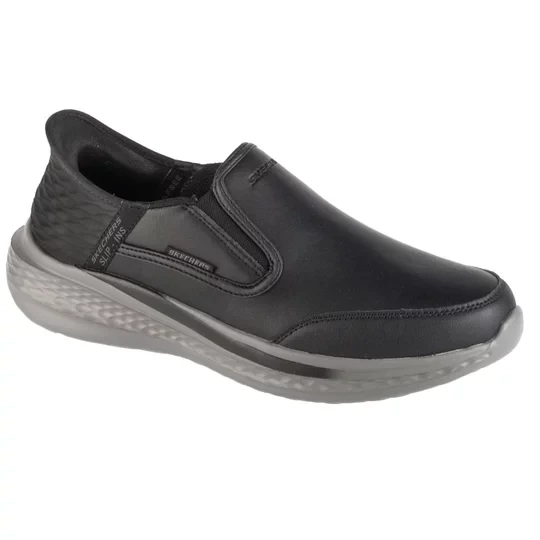 Zdjęcie produktu Skechers Slip-Ins: Slade 205237-BLK, Męskie, Czarne, buty sneakers, skóra licowa, rozmiar: 42, 5
