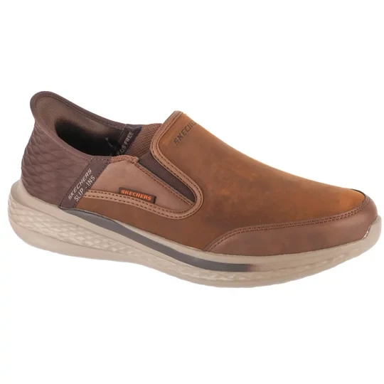 Zdjęcie produktu Skechers Slip-Ins: Slade 205237-CDB, Męskie, Brązowe, buty sneakers, skóra licowa, rozmiar: 42, 5